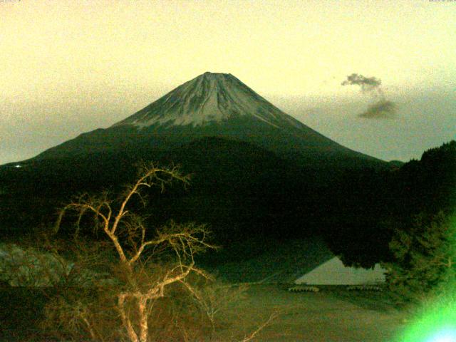 精進湖からの富士山