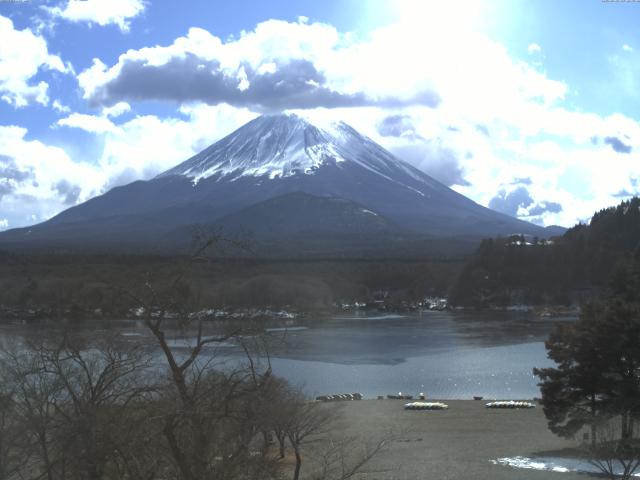 精進湖からの富士山