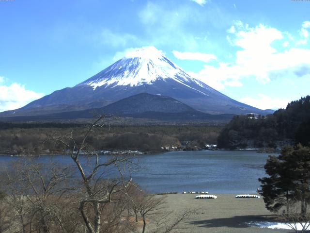 精進湖からの富士山