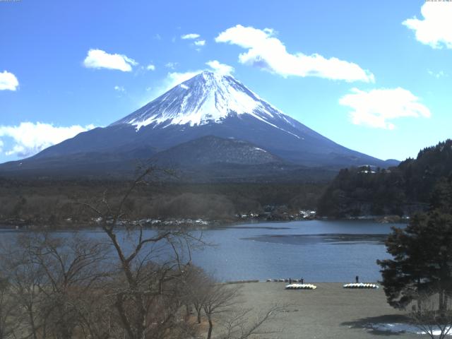 精進湖からの富士山