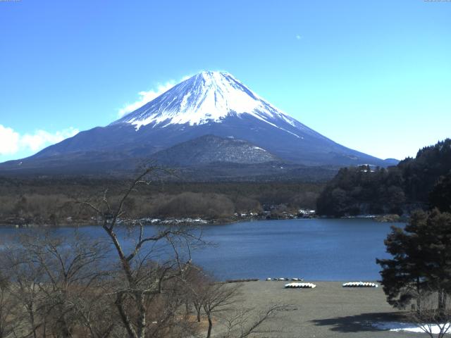 精進湖からの富士山