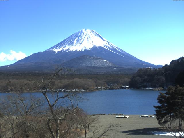 精進湖からの富士山