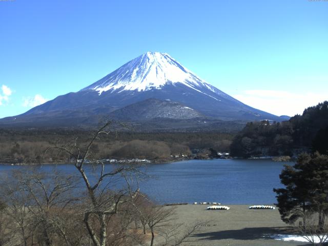 精進湖からの富士山