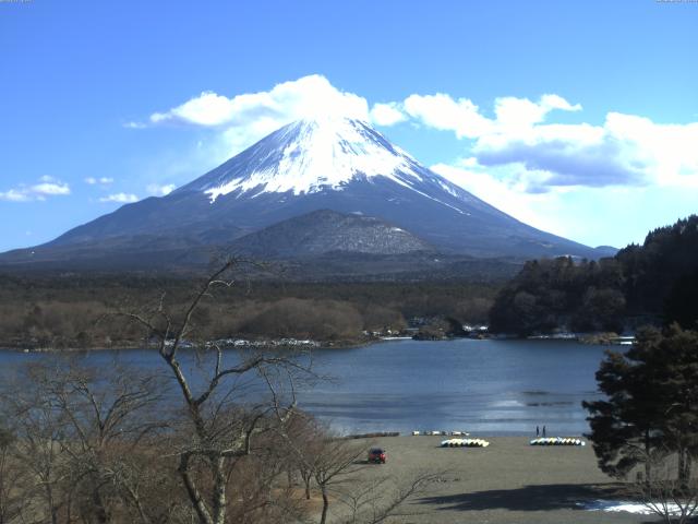 精進湖からの富士山