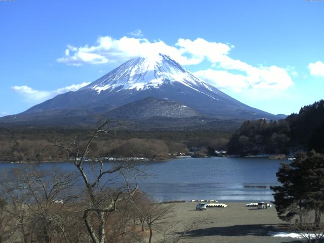 精進湖からの富士山