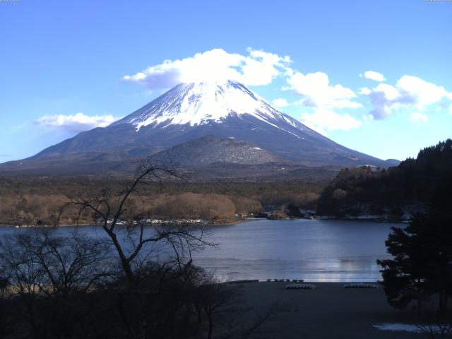 精進湖からの富士山