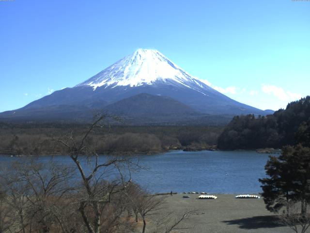 精進湖からの富士山