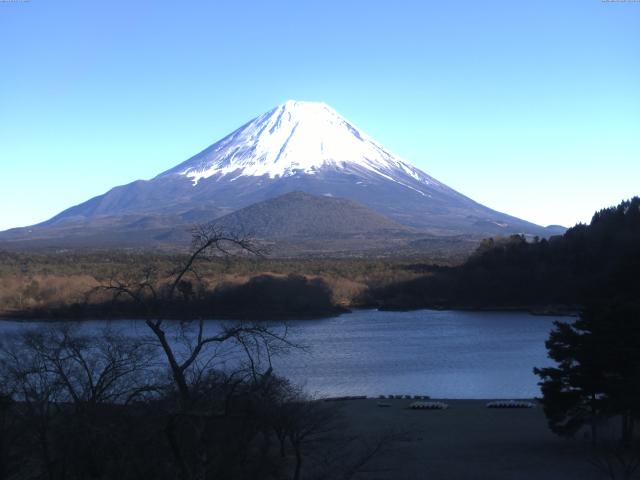 精進湖からの富士山