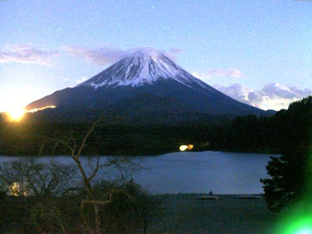 精進湖からの富士山