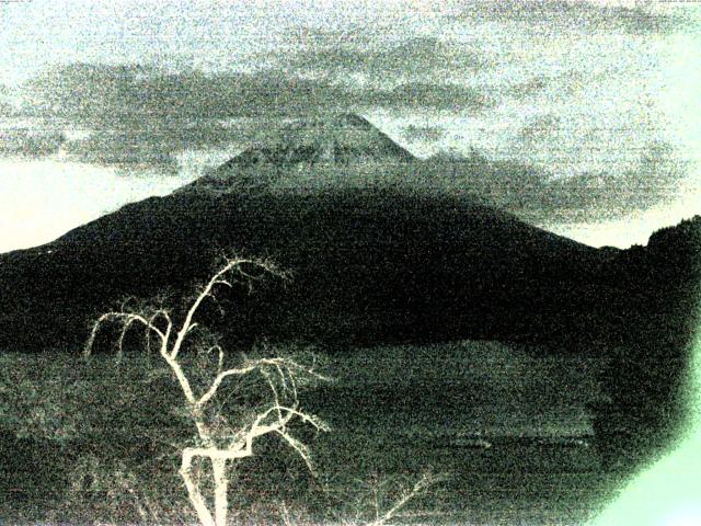 精進湖からの富士山