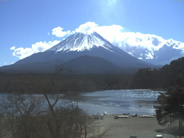 精進湖からの富士山