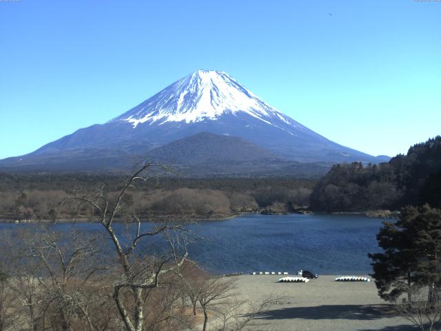 精進湖からの富士山