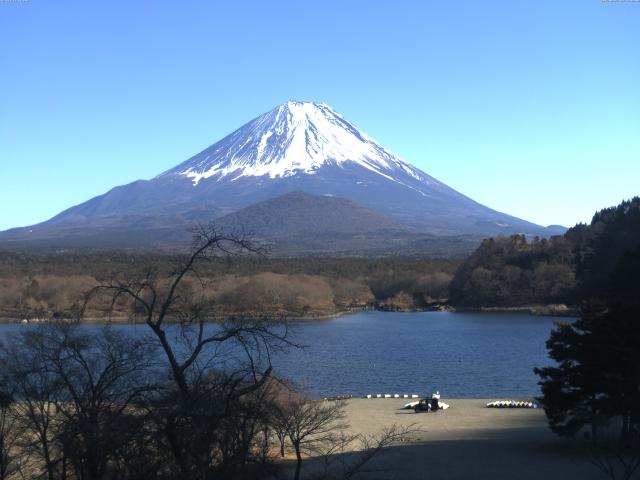 精進湖からの富士山