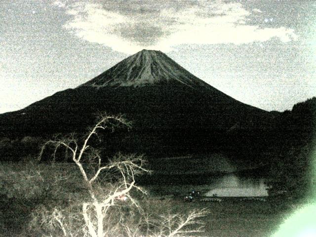 精進湖からの富士山