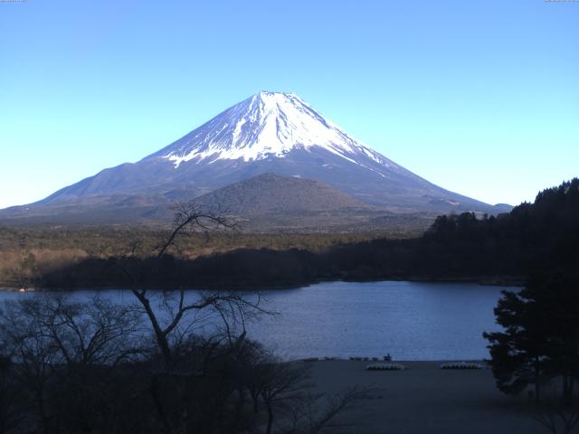 精進湖からの富士山