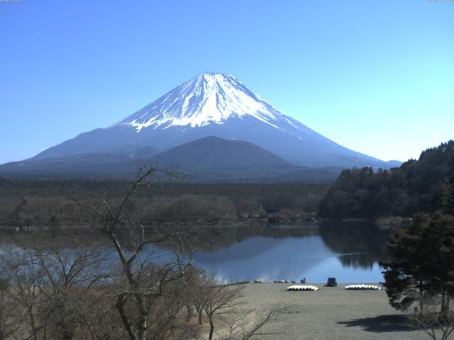 精進湖からの富士山